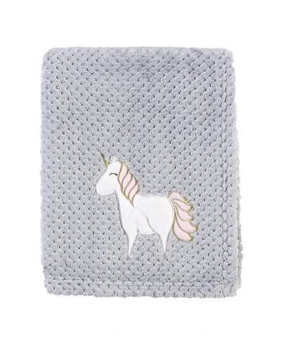 Hudson Baby Infant Girl Plush Waffle Blanket