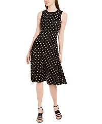 Calvin Klein Polka-Dot Fit & Flare Dress