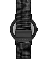 Skagen Men's Signatur Black Stainless Steel Mesh Bracelet Watch 40mm