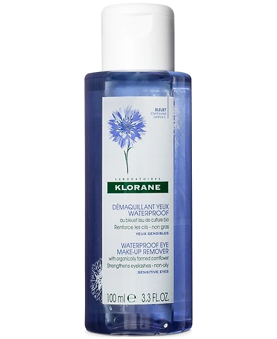 Klorane Waterproof Eye Make-Up Remover With Organically Farmed Cornflower, 3.3-oz.