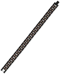 Esquire Men's Jewelry Watch Link Bracelet in Stainless Steel and Black Carbon Fiber, Created for Macy's