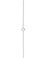 Aquamarine (1/2 ct. t.w.) & Cubic Zirconia 18" Cross Pendant Necklace in Sterling Silver