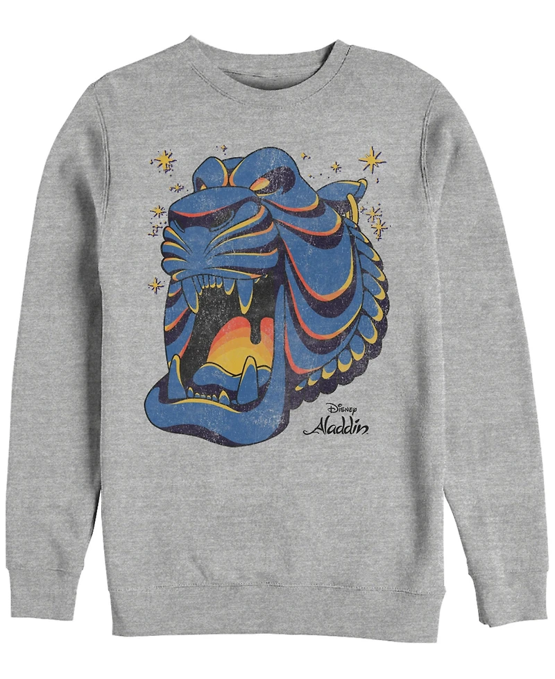 Disney Men's Aladdin Cave of Wonders Agrabah Lion Mouth Entrance, Crewneck Fleece