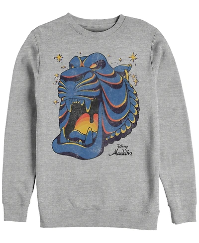 Disney Men's Aladdin Cave of Wonders Agrabah Lion Mouth Entrance, Crewneck Fleece