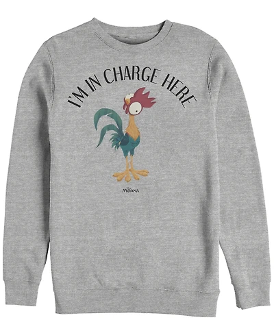 Disney Men's Moana Hei I'm Charge Here, Crewneck Fleece