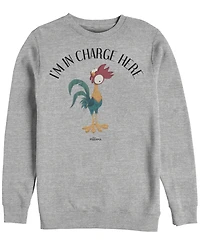 Disney Men's Moana Hei I'm Charge Here, Crewneck Fleece