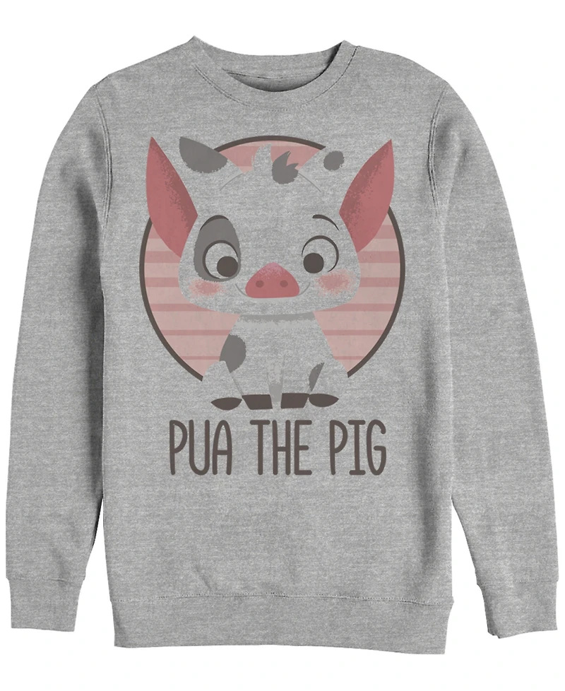 Disney Men's Moana Pua the Pig, Crewneck Fleece