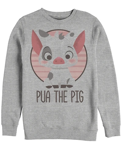 Disney Men's Moana Pua the Pig, Crewneck Fleece