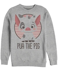 Disney Men's Moana Pua the Pig, Crewneck Fleece