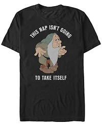 Disney Men's Snow White and the Seven Dwarfs Sleepy Nap Time, Short Sleeve T-Shirt