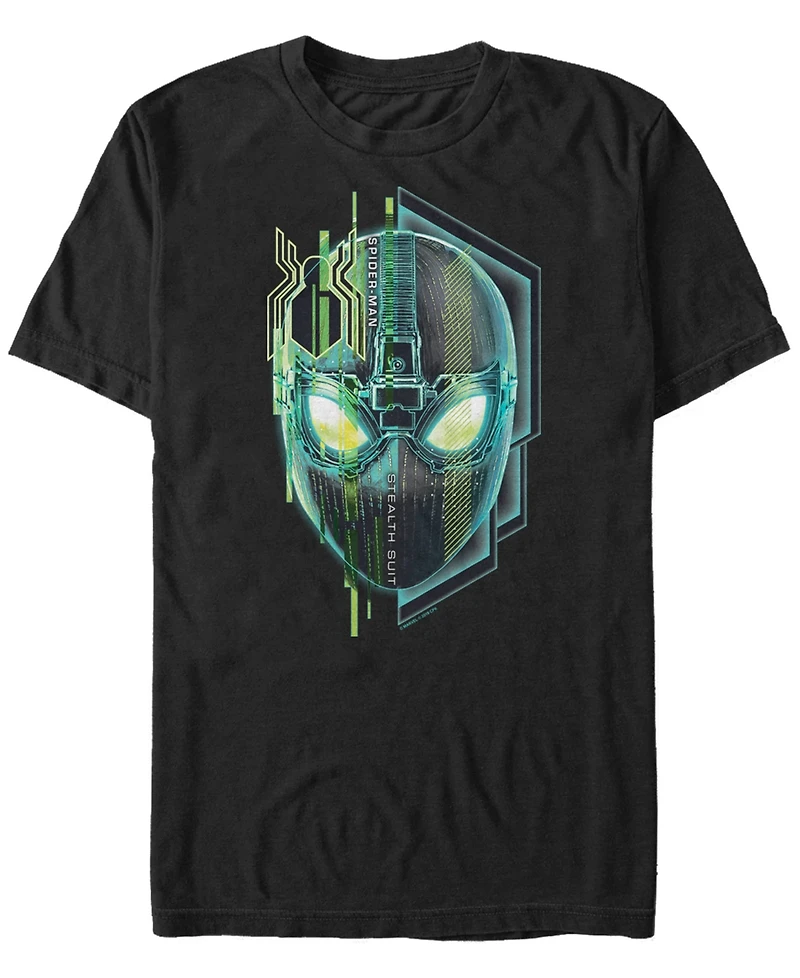 Marvel Men's Spider-Man Far From Home Stealth Suit Big Face, Short Sleeve T-shirt