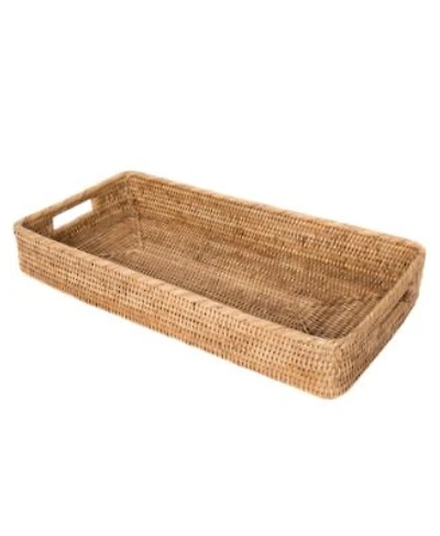 Artifacts Trading Company Rattan Rectangular Tray with Rounded Corners