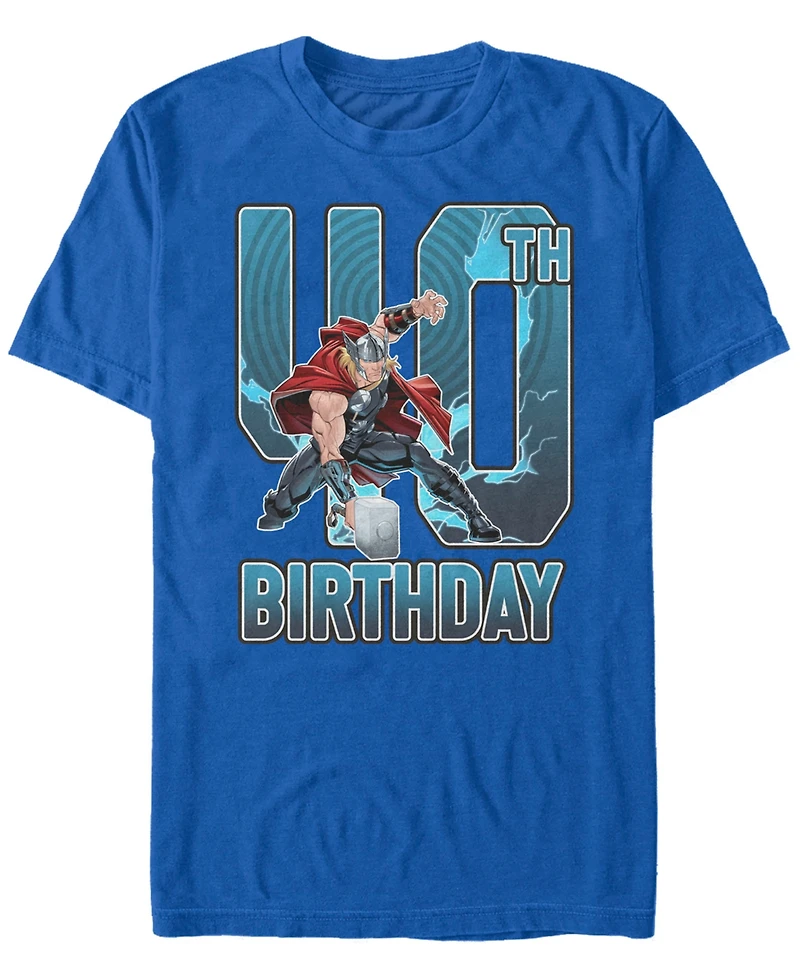 Fifth Sun Men's Marvel Thor 40th Birthday Short Sleeve T-Shirt