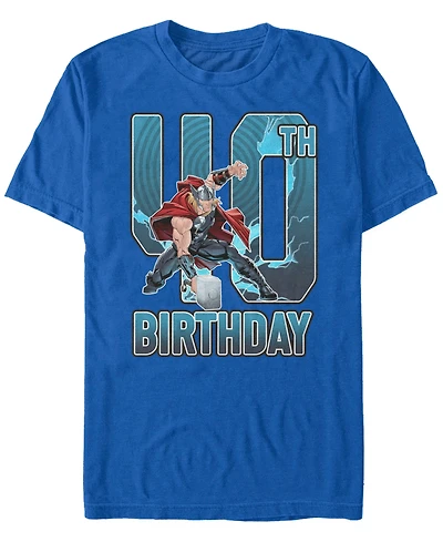 Fifth Sun Men's Marvel Thor 40th Birthday Short Sleeve T-Shirt