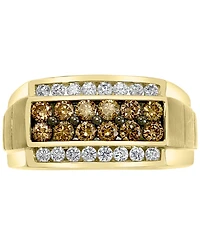 Effy Men's Multi-Color Diamond Ring (1-3/8 ct. t.w.) 14k Gold
