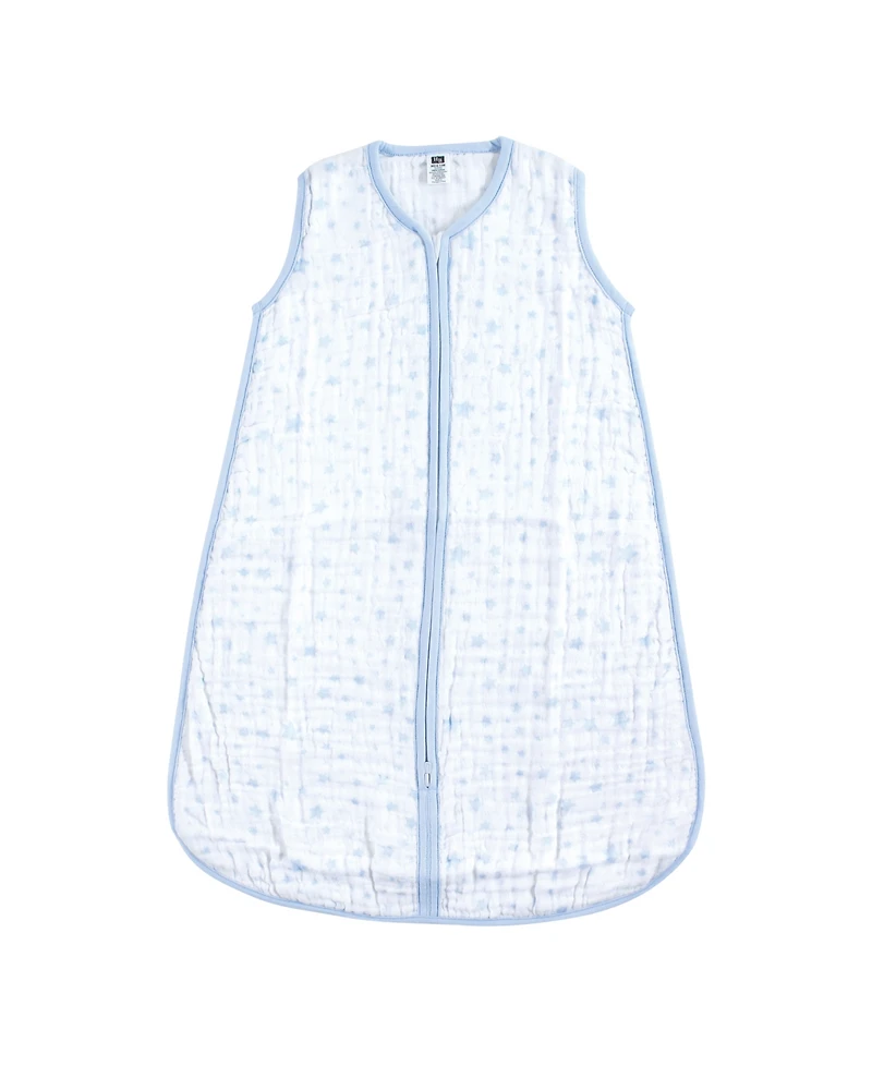 Hudson Baby Boys Sleeveless Cotton Muslin Wearable Blanket