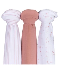 Ely's & Co. Cotton Muslin Swaddle Blanket 3 Pack