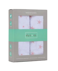 Ely's & Co. Baby Fitted Bassinet Sheet 100% Combed Jersey Cotton