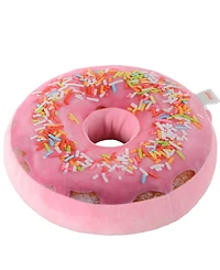 Cheer Collection Reversible Photoreal Donut Decorative Pillow, 16" Round