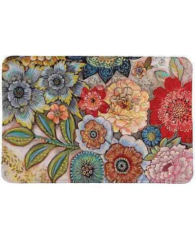 Laural Home Boho Bouquet Memory Foam Rug, 20" x 30"
