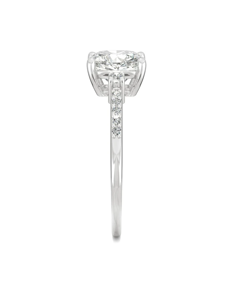 Moissanite Cushion Engagement Ring 1-3/4 ct. t.w. Diamond Equivalent 14k White Gold