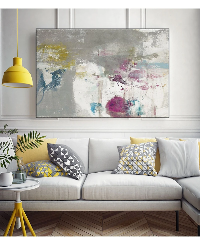 Giant Art 36" x 24" Minute I Art Block Framed Canvas