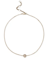 Givenchy Crystal Fireball Pendant Necklace 16" + 2" extender