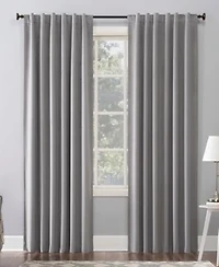 Sun Zero Amherst Velvet Noise Reducing Thermal Extreme 100 Blackout Back Tab Curtain Panel