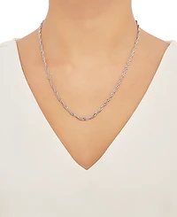 Singapore Link 20" Chain Necklace in Sterling Silver