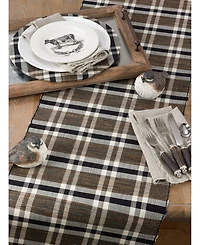 Saro Lifestyle Plaid Woven Water Hyacinth Placemat Set of 4