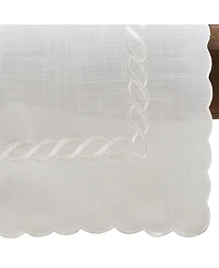 Saro Lifestyle Embroidered Runner with Braided Design