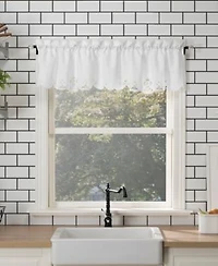 Mariela Battenburg Lace Trim Tier Valance Collection