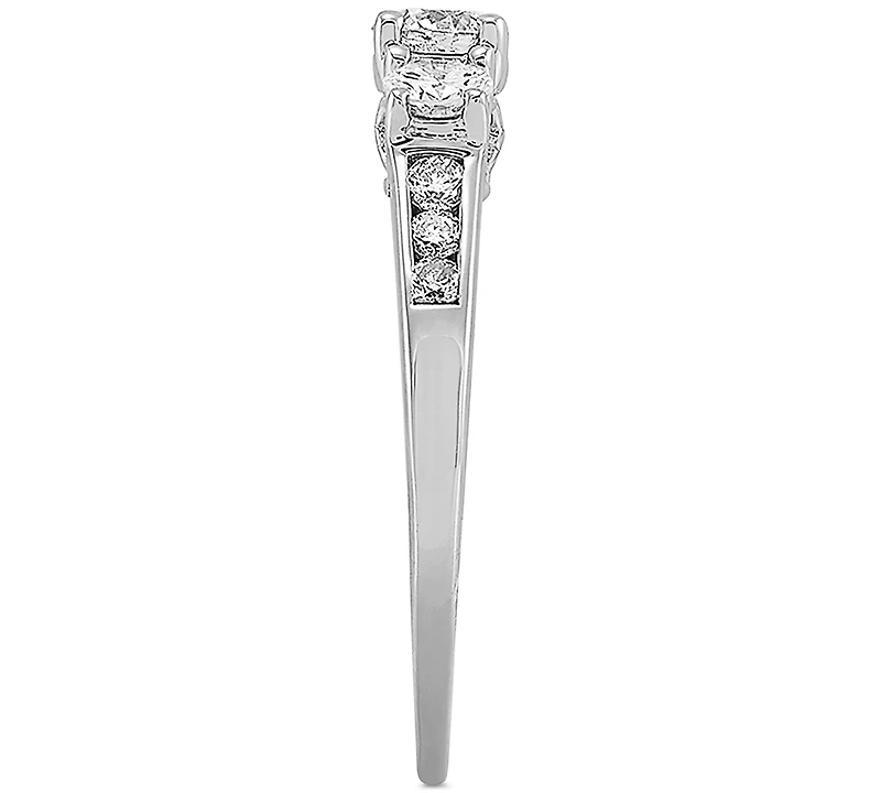 Diamond Three Stone Engagement Ring (1 ct. t.w.) in 14k White Gold