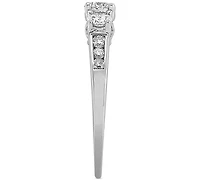 Diamond Three Stone Engagement Ring (1 ct. t.w.) in 14k White Gold