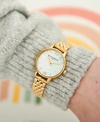 Olivia Burton Women's Gold-Tone Stainless Steel Bracelet Watch 30mm