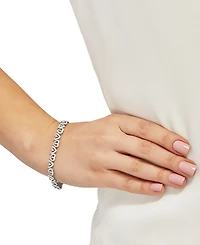 Diamond Heart Link Bracelet (1/10 ct. t.w.) Available Sterling Silver or 18k Gold-plated