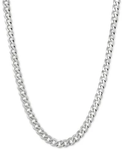 Flat Curb Link Chain Necklace 18 24 In Sterling Silver Or 18k Gold Plated Silver Silver