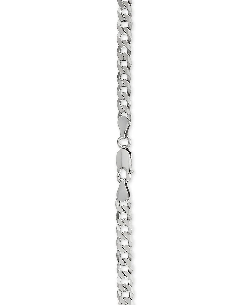 Flat Curb Link 22" Chain Necklace (5mm) 18k Gold-Plated Sterling Silver or