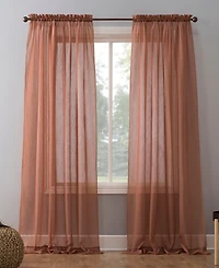Crushed Sheer Voile Rod Pocket Curtain Panel