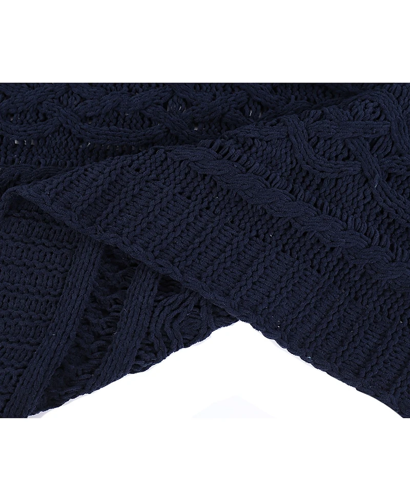 Happycare Textiles Knitted Luxury Chenille Throw, 51" x 67"