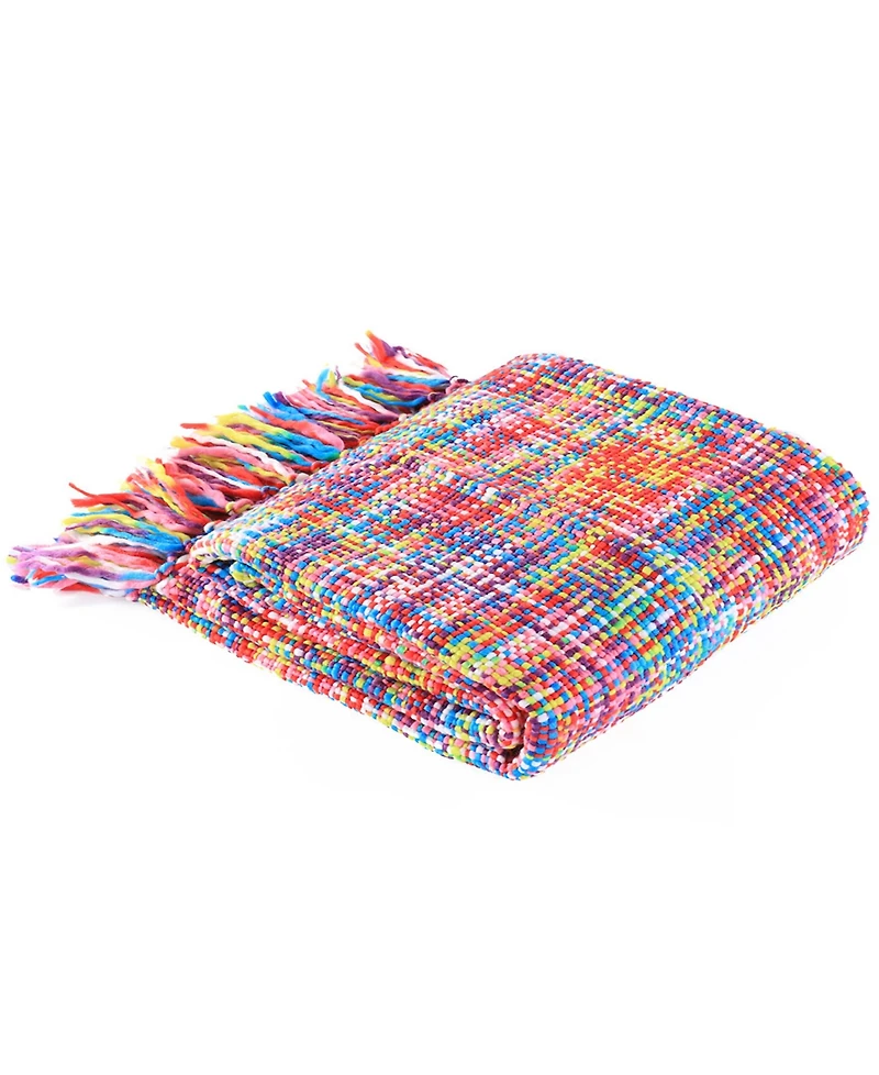 Battilo Tropical Style Rainbow Throw, 50" x 60"