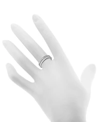 Diamond Split Shank Band (1/10 ct. t.w.) Sterling Silver