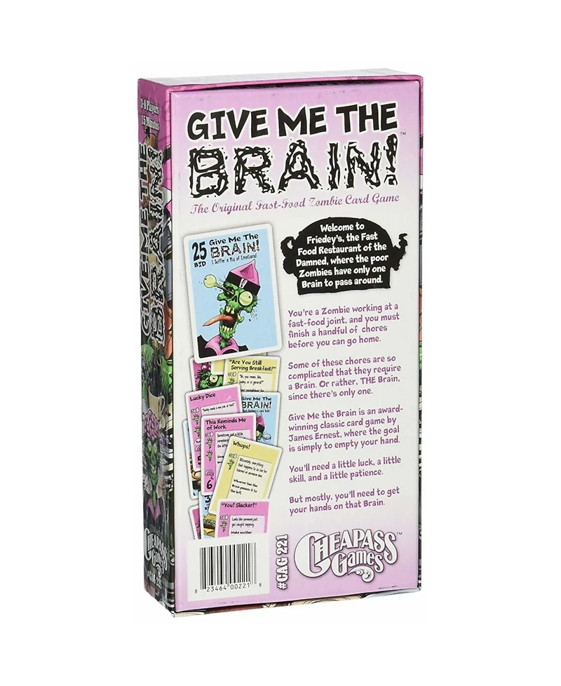 Cheapass Games Give Me The Brain Super deluxe Edition Card Game