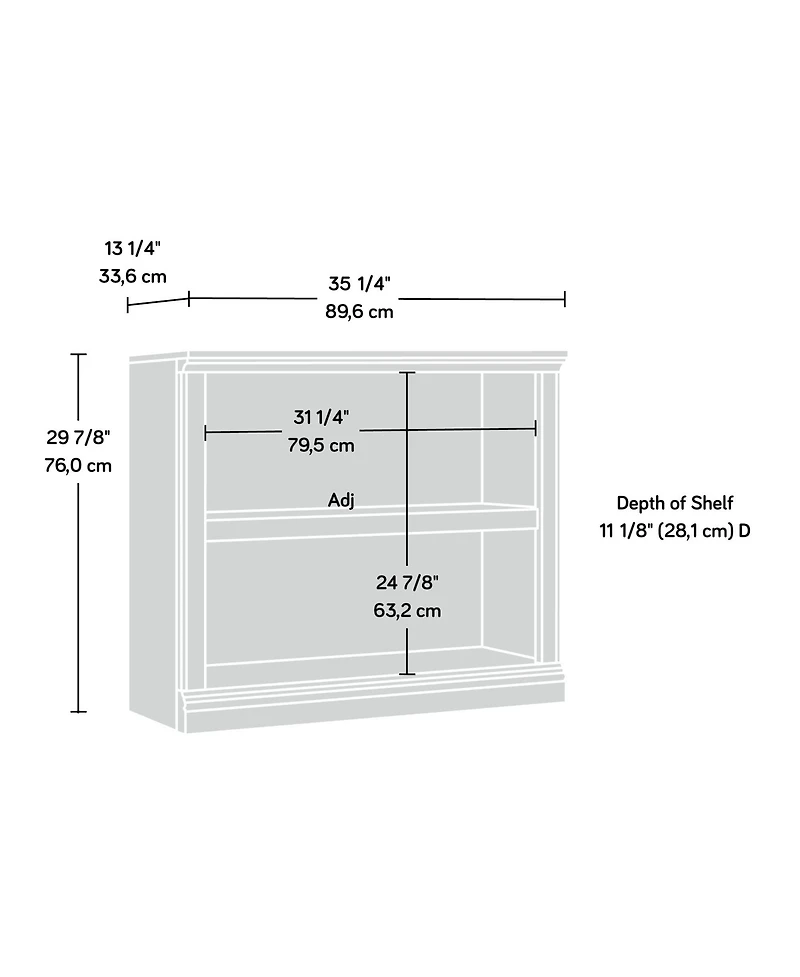 Sauder Select 2 Shelf Bookcase