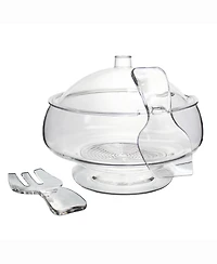 Prodyne Salad On Ice With Dome Lid Acrylic Salad Bowl and Servers