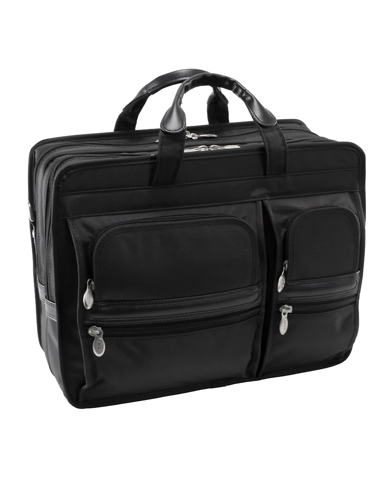 McKlein Clinton, 17" Patented Detachable -Wheeled Laptop Briefcase