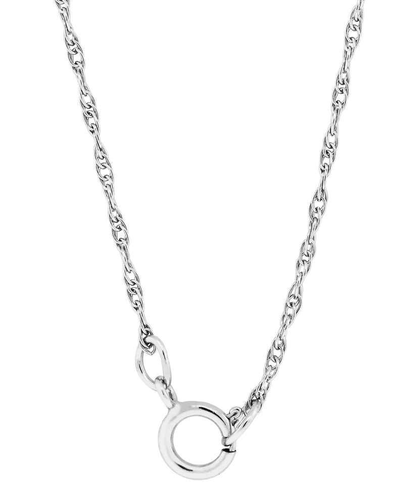Cross Pendant 18" Necklace in Sterling Silver with 12K Rose and Green Gold