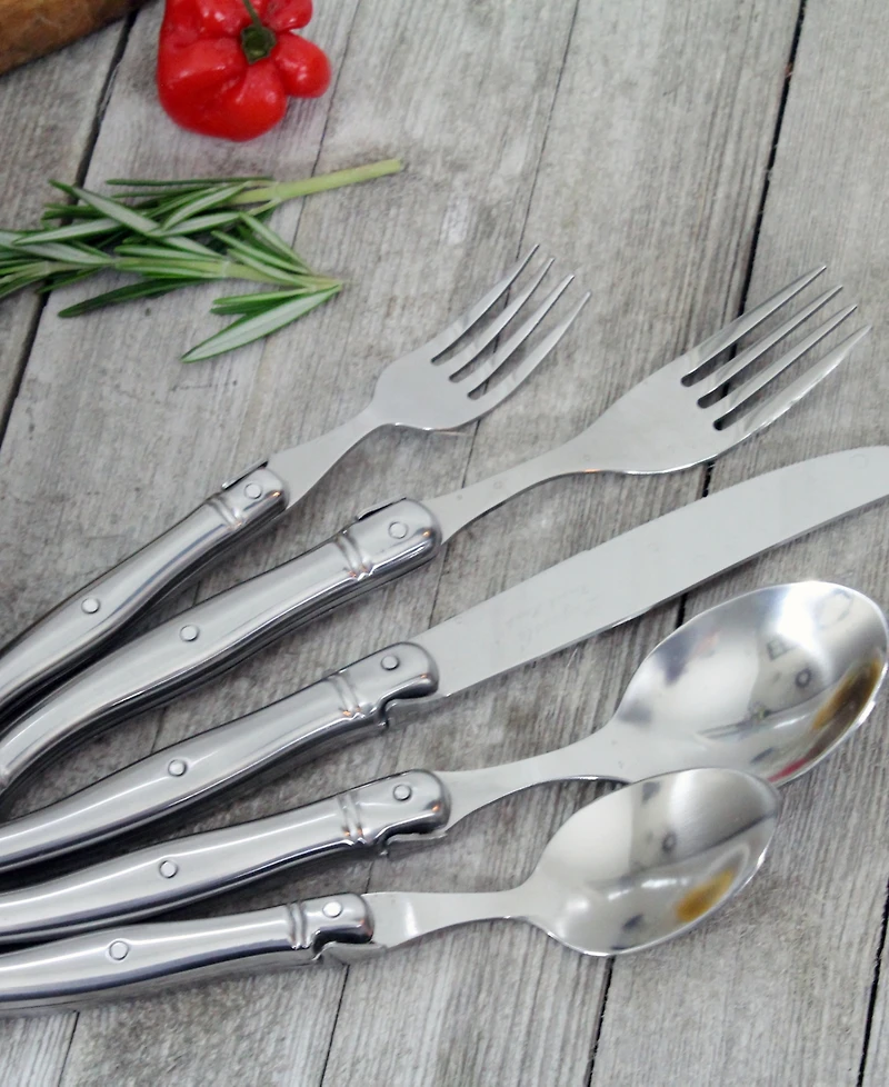 French Home Laguiole 20 Piece Stainless Steel Flatware Set, Service for 4