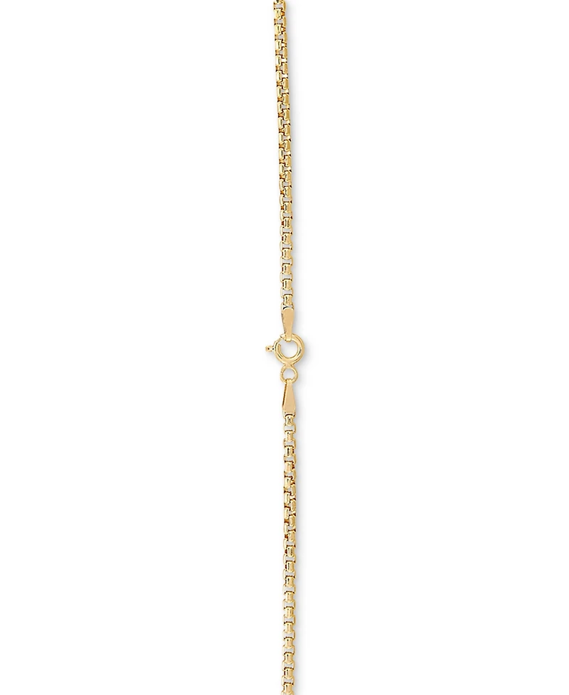 Rounded Box Link 22" Chain Necklace (2mm) Sterling Silver or 18k Gold-Plated Over