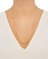 Wheat Link 24" Chain Necklace (2-1/2mm) 18k Gold-Plated Sterling Silver or